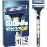 Gillette Mach3 Turbo barberhøvel + 2 barberblad