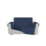 Italian Bed Linen “ Cozy” Non-Slip Sofa Cover, Dark Blue, 2 Places