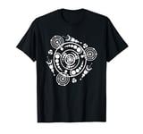 Crop Circle Space Alien Galaxy UFO Illustration Art Designer T-Shirt