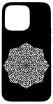 iPhone 15 Pro Max White on Black Dots Delicate Mandala Black Shapes Mania Case