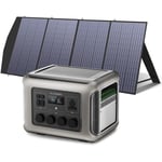 R2500 centrale électrique Générateur solaire 2016 Wh ,4 sorties ca de 2500 w, station d'alimentation portable avec panneaux solaires 200 w pour panne