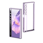 COQUE Huawei Mate XS 2 Housse Pliable, en TPU Phantom Tout Compris avec Support vidéo, Housse en Cuir Pliable pour Huawei Mate XS 2-Violet