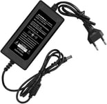 Alimentation 12V 5A,Transformateur 12V 5A 60W, AC/DC Adapter 100-240v 50-60hz Alimentation pour Bandes Lumineuses LED,Moniteurs,TV,DVD, Amplificateur-Prise Européenne 5,5X 2,5/2,1m