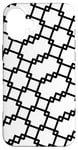 Coque pour iPhone 16 Plus Light Black Lines and White Rectangles Pattern