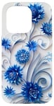 Coque pour iPhone 15 Pro Fleur Bleu Bleuet Floral Nature Femme Filles Fleurs