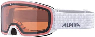 ALPINA Unisexe - Adultes, NAKISKA Q Lunettes de ski, white, One Size