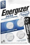 ENERGIZER 2032 ULTIMATE LITHIUM - PACK OF 4 - LONG LIFE 07/2033