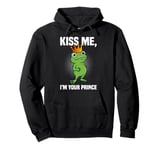 Carnival Frog KISS ME I'M YOUR PRINCE Funny Carnival Pullover Hoodie