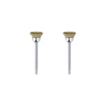 Dremel 536 Brass Brush Accessory Set, 2 Brushes (13 mm) for Cleaning Soft Metal