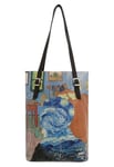 DOGO Femme Cuir Vegan Bleu Sac d'épaule - Vincent van Gogh Lost Mind Muse Motif