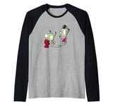 Nickelodeon Invader Zim Walking GIR Fire Hydrant Portrait Raglan Baseball Tee