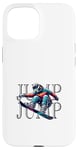 Coque pour iPhone 15 Snowboard freestyle freeride sports d'hiver en poudreuse