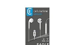 Cl Headset Lightning - Mfi Ørepropper Eagle Egg-Kapsel, Hvit M/Svarknap & Mikrofon