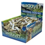 ARQUIVET Os pressé en Peau de Vache 100% Naturelle pour Chiens - 8 cm - Boîte complète de 150 unités - 3000 g - Snacks naturels - Friandises, récompenses, friandises, friandises Canines