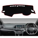 LINGJIE Respirant Tableau De Bord De Voiture Dash Couverture Mat, pour Hyundai Avante Elantra 2015 I35 2016 2017 2018 2019, Tableau De Bord De Voiture Pad Étanche À La Lumière