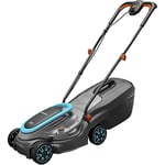 Gardena PowerMax 32/18V P4A Cordless Lawnmower Ready-to-Use Set: Mower up to 200 m², 32 cm Cutting Width, 30 L Catching Volume, Central Cutting Height Adjustment, PowerPlus Motor with Eco Mode