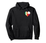 Polish Irish A Small Vintage Flag in Heart of Poland Ireland Pullover Hoodie