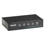 BLACK BOX DVI-D Splitter with Audio and HDCP  1 x 4 - video/lyd-splitter - 4 porter - TAA-samsvar