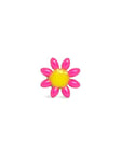 SINGULARU - Boucle d'oreille à l'unité Pink Daisy May - Boucles d'oreilles en Acier plaqué Or 18Kt et émail - Fermoir en Silicone - Bijoux pour Femmes