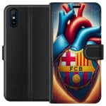 Xiaomi Redmi 9A Plånboksfodral FCB Hjärta