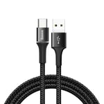 Halo USB-C Kabel med LED 3A - 1m Svart