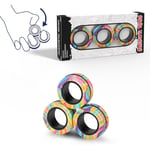 Magnetiska ringar leksaksset, vuxna magneter spinner ringar för ångestlindringsterapi, bra present till vuxna tonåringar barn (3PCS) Magnetiskt armband fingertopp r