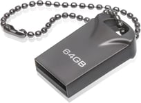 Clé USB 64 Go,Cle USB 2.0,Flash Mémoire Stick en Plastique,JumpDrive pour Ordinateur Portable/PC/Voiture (LJDV40-64GABGY)