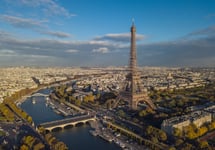 Cityscape of Paris Aerial view of Eiffel tower