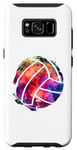 Coque pour Galaxy S8 Joli ballon de volley-ball effet vieilli pour femme