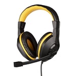 USG Casque Filaire Atlantis pour PC Gaming - Microphone intégré - Câble USB 1,5 m - Noir et Jaune