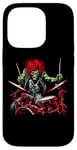 Coque pour iPhone 14 Pro Kit de batterie Rock and Roll Band Rock On Drum du batteur Skeleton Guy