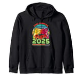 Dad-to-be LEVEL COMPLETE PAPA 2025 Gaming Vintage Zip Hoodie