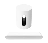 SONOS Ray Compact Sound Bar & SUB Mini Wireless Subwoofer Bundle - White