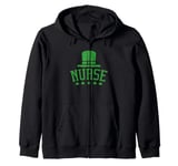 St Patricks Day Nurse Zip Hoodie