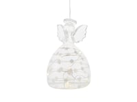 Sirius Home Sweet Christmas Angel, Ljusdekoration, Figur, Transparent, Glas, 8 Lampor, Led, Batteri