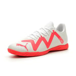 PUMA Men's Future Play Indoor Trainer Sneaker, Puma White-fire Orchid, 12.5