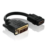 PureLink PureInstall Series PI065 Certified High-Speed DVI to HDMI Adaptor/DVI-D Male 18+1-Pin to HDMI A Female 0.1 m