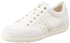 Geox Femme D Myria B Sneakers, Off White, 35 EU