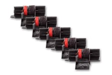 vhbw 5x Rouleaux d'encre noir-rouge compatible avec Canon P 12, 120 D, 15, 160 DH calculatrice de poche, caisse enregistreuse