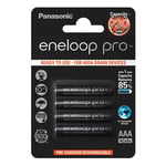 4 Panasonic Eneloop PRO AAA HR03 NiMH Rechargeable AAA Batteries 930mAh 4HCCE/4B