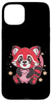 Coque pour iPhone 15 Plus Panda kawaii rouge avec tirelire