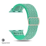 (Spearmint W)Nylon Ranneke Apple Watch Ranneke 44mm 40mm 38mm 42mm 45mm Solo Loop Pulseira Rannekoru Correa Iwatch Series 7 Se 6 5 4 45mm 41mm - Kellon rannekkeet