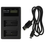 Chargeur USB double pour Nikon D3000 D40 D40A D40x D40C D5000 D60 8,4V