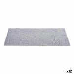 Bordsunderlägg Silvrig Plast (45 x 0,01 x 30 cm) (12 antal)