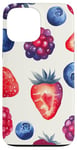 Coque pour iPhone 13 Pro Max Coque Téléphone Motif Fruits – Fraises & Myrtilles