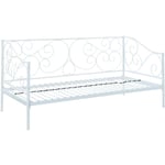 Lit banquette vivian - 90 x 200 cm - Métal - Blanc