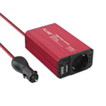 ALLWEI Convertisseur 12V 220V 300W pour Voiture, Onduleur avec Port Type-C, Port USB - pour Voiture, Caravane, Camping, Recharge de téléphones Portables, Ipad (Rouge)