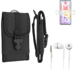 For Samsung Galaxy M13 5G + EARPHONES Belt bag outdoor pouch Holster case protec