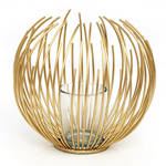 Candle Holder Golden Wire Unique Design Holds 4cm Candle Gift Idea Home Decor