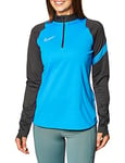 Nike Femme Dri-fit Academy Pro T shirt manches longues avec fermeture clair, Foto Azul / Antracita Foto Azul Blanco, L EU